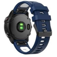 Gigapack 22mm szilikon, QuickFit csatlakozású Garmin pótszíj sötétkék-fehér (GP-149194) okosóra kellék
