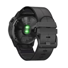Gigapack 26mm bőr hatású QuickFit csatlakozású Garmin pótszíj fekete (GP-149252) okosóra kellék