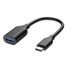 Gigapack adapter kábel USB-A anya - USB-C apa fekete (GP-125676) (GP-125676) kábel és adapter