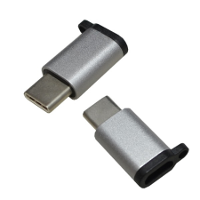 Gigapack Adapter (microusb aljzat - type-c, adatátvitel és töltés) ezüst gp-58145 kábel és adapter