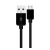 Gigapack Adatkábel (USB - microUSB speciális, ultravékonyított fej, 90cm) FEKETE
