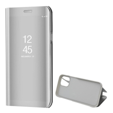 Gigapack Apple iPhone 12 tok álló (aktív Flip, oldalra nyíló, tükrös felület) ezüst tok és táska