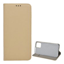 Gigapack Apple iPhone 12 tok álló (Flip, oldalra nyíló, rombusz minta) arany tok és táska