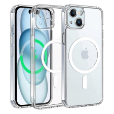 Gigapack Apple iPhone 15 Plus szilikon telefonvédő (ütésállóság, légpárnás sarok, magsafe) átlátszó tok és táska