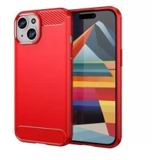 Gigapack Apple iPhone 15 szálcsiszolt, karbon mintás tok piros (GP-144937) (GP-144937) tok és táska
