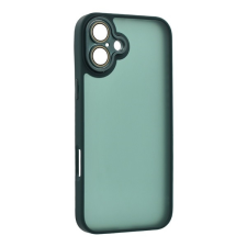 Gigapack Apple iPhone 16 Plus szilikon telefonvédő (ütésállóság, akril hátlap, kameravédő) sötétzöld mobiltelefon kellék