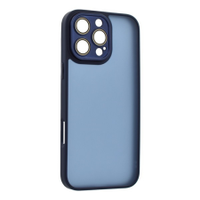Gigapack Apple iPhone 16 Pro szilikon telefonvédő (ütésállóság, akril hátlap, kameravédő) sötétkék mobiltelefon kellék