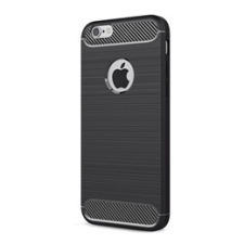 Gigapack Apple iPhone 6S Szilikon telefonvédő  (légpárnás sarok, szálcsiszolt, karbon minta, fekete) tok és táska