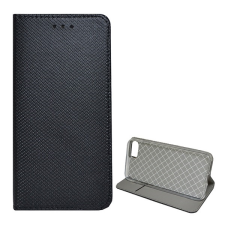 Gigapack Apple iPhone SE (2022) tok álló (Flip, oldalra nyíló, rombusz minta) fekete tok és táska