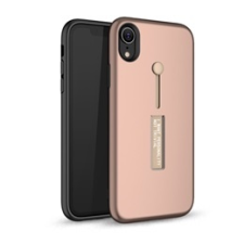 Gigapack Apple iPhone XS Max műanyag telefonvédő (gumírozott, ujjra húzható szilikon, rozéarany) tok és táska