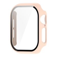 Gigapack Apple Watch Series 10 42mm műanyag keret (bumper, ütésállóság + kijelzővédő üveg) rózsaszín okosóra kellék