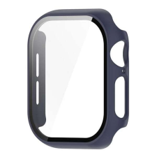 Gigapack Apple Watch Series 10 42mm Műanyag keret (BUMPER, ütésállóság + kijelzővédő üveg) SÖTÉTKÉK okosóra kellék