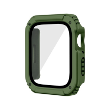 Gigapack Apple Watch Series 2 42mm műanyag keret (bumper, ütésálló + kijelzővédő üveg) zöld okosóra kellék
