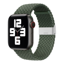 Gigapack Apple Watch Series 9 45mm pótszíj (egyedi méret, textil, állítható) zöld okosóra kellék