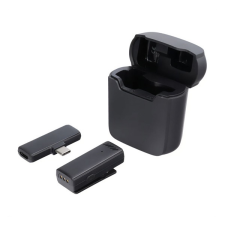 Gigapack Bluetooth mikrofon 2db (type-c, lavalier csíptethet&#337;, aktív zajsz&#369;r&#337; + tölt&#337;tok) fekete gp-146756 mikrofon