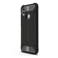 Gigapack Defender Honor 10 Lite műanyag telefonvédő (közepesen ütésálló, légpárnás sarok, fémhatás, fekete) tok és táska