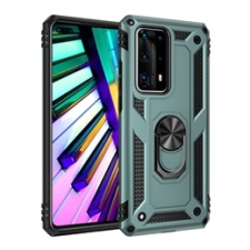 Gigapack Defender Huawei P40 műanyag (közepesen ütésálló, telefontartó gyűrű, beépített fémlemez, zöld) tok és táska