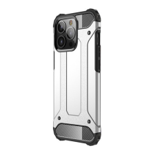Gigapack Defender műanyag telefonvédő (közepesen ütésálló, légpárnás sarok, szilikon belső, fémhatás) EZÜST [Apple iPhone 13 Pro] tok és táska