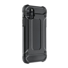 Gigapack Defender műanyag telefonvédő (közepesen ütésálló, légpárnás sarok, szilikon belső, fémhatás) FEKETE Apple iPhone 15 tok és táska