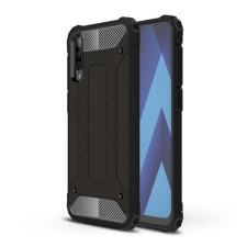 Gigapack Defender műanyag telefonvédő (közepesen ütésálló, légpárnás sarok, szilikon belső, fémhatás) FEKETE [Samsung Galaxy A50s (SM-A507F)] tok és táska
