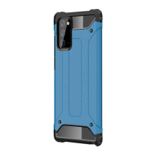 Gigapack Defender műanyag telefonvédő (közepesen ütésálló, légpárnás sarok, szilikon belső, fémhatás) VILÁGOSKÉK [Samsung Galaxy Note 20 5G ... tok és táska