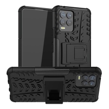 Gigapack Defender műanyag telefonvédő (közepesen ütésálló, szilikon belső, kitámasztó, autógumi minta) fekete gp-108558 tok és táska
