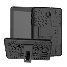 Gigapack Defender műanyag telefonvédő (szilikon belső, kitámasztó, autógumi minta) FEKETE [Samsung Galaxy Tab A 8.0 (2018) (SM-T387)] (5996457829767) tablet tok