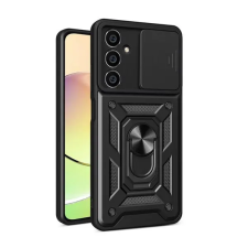 Gigapack Defender műanyag telefonvédő (ütésállóság, szilikon belső, tartógyűrű, kameravédő) FEKETE tok és táska