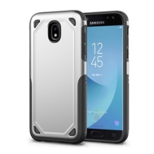 Gigapack Defender Samsung Galaxy J3 (2017) műanyag telefonvédő (közepesen ütésálló, ultravékony, ezüst) tok és táska