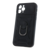Gigapack Defender szilikon telefonvédő tartógyűrűvel kameravédővel Honor 600 / 600 Pro fekete GP-187522