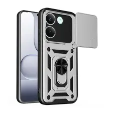 Gigapack Defender szilikon telefonvédő tartógyűrűvel kameravédővel Poco X8 Pro ezüst GP-186878 tok és táska