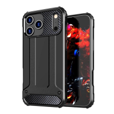 Gigapack Defender szilikon telefonvédő (ütésállóság, légpárnás sarok, fémhatás) FEKETE Apple iPhone 17 Pro tok és táska