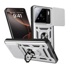 Gigapack Defender szilikon telefonvédő (ütésállóság, tartógyűrű, kameravédő) EZÜST Xiaomi 15 tok és táska