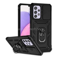 Gigapack Defender szilikon telefonvédő (ütésállóság, tartógyűrű, kameravédő) FEKETE (GP-120721) tok és táska