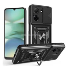 Gigapack Defender szilikon telefonvédő (ütésállóság, tartógyűrű, kameravédő) FEKETE (GP-170069) tok és táska