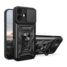 Gigapack Defender szilikon telefonvédő (ütésállóság, tartógyűrű, kameravédő) FEKETE (GP-173269) tok és táska