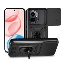 Gigapack Defender szilikon telefonvédő (ütésállóság, tartógyűrű, kameravédő) FEKETE Honor 400 tok és táska
