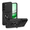 Gigapack Defender szilikon telefonvédő (ütésállóság, tartógyűrű, kameravédő) FEKETE Realme C71 4G