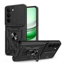 Gigapack Defender szilikon telefonvédő (ütésállóság, tartógyűrű, kameravédő) FEKETE Realme C71 4G tok és táska