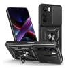 Gigapack Defender szilikon telefonvédő (ütésállóság, tartógyűrű, kameravédő) FEKETE Realme C75 4G