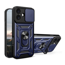 Gigapack Defender szilikon telefonvédő (ütésállóság, tartógyűrű, kameravédő) SÖTÉTKÉK Apple iPhone 17 tok és táska