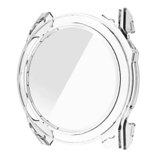 Gigapack Garmin Fenix 8 47mm műanyag keret (bumper, ütésállóság + kijelzővédő üveg) átlátszó okosóra kellék