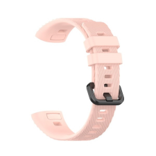 Gigapack Honor Band 3 Pro pótszíj (egyedi méret, szilikon, állítható, csíkos minta) rózsaszín okosóra kellék