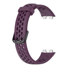 Gigapack Huawei Band 8 pótszíj (egyedi méret, szilikon, lyukacsos, légáteresztő) lila okosóra kellék