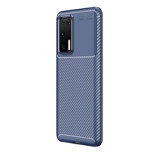 Gigapack Huawei P40 Szilikon telefonvédő (légpárnás sarok, karbon minta, sötétkék) tok és táska