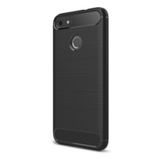 Gigapack Huawei P9 Lite Mini Szilikon telefonvédő (légpárnás sarok, szálcsiszolt, karbon minta, fekete) tok és táska