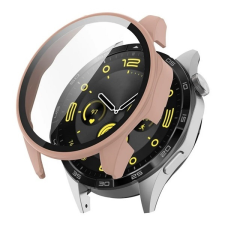 Gigapack Huawei Watch GT 4 46mm műanyag keret (bumper, ütésállóság + kijelzővédő üveg) rózsaszín okosóra kellék