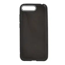 Gigapack Huawei Y6 (2018) szilikon telefonvédő (műanyag belső, csillogó hátlap) fekete tok és táska