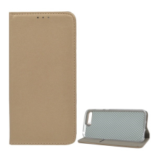 Gigapack Huawei Y6 (2018) tok álló (Flip, oldalra nyíló) arany tok és táska