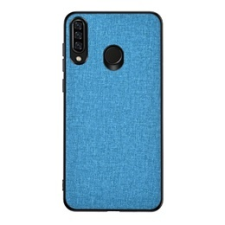 Gigapack Huawei Y6p műanyag telefonvédő (közepesen ütésálló, szilikon keret, textil hátlap, világoskék) tok és táska
